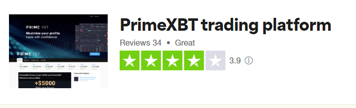 Opinie PrimeXBT na TrustPilot